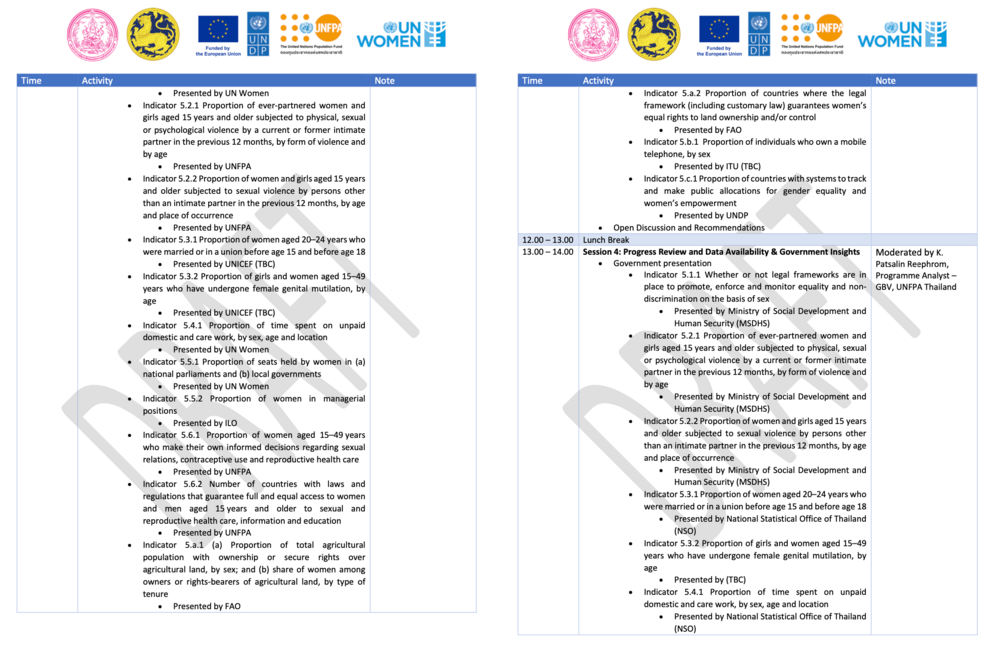 SDG5 localisation workshop