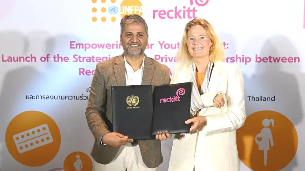 UNFPA ประเทศไทย จับมือ Reckitt ลงนามความร่วมมือหุ้นส่วนเชิงยุทธ์ศาสตร์ และเปิดตัวโครงการ Empowering Our Youth